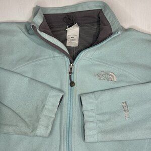 The North Face Windwall Fleece Jacket Womens Medium Light Aqua Seafoam Green